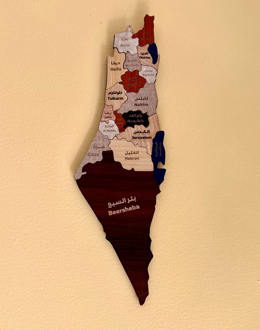 Wooden Historical Palestine Map Wall Decorations