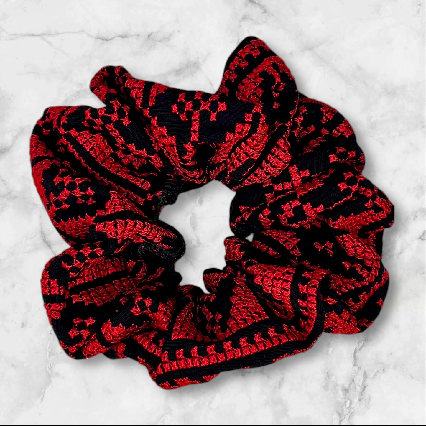 Tatreez Scrunchie Hair Ties – Palestinian Embroidered Designs