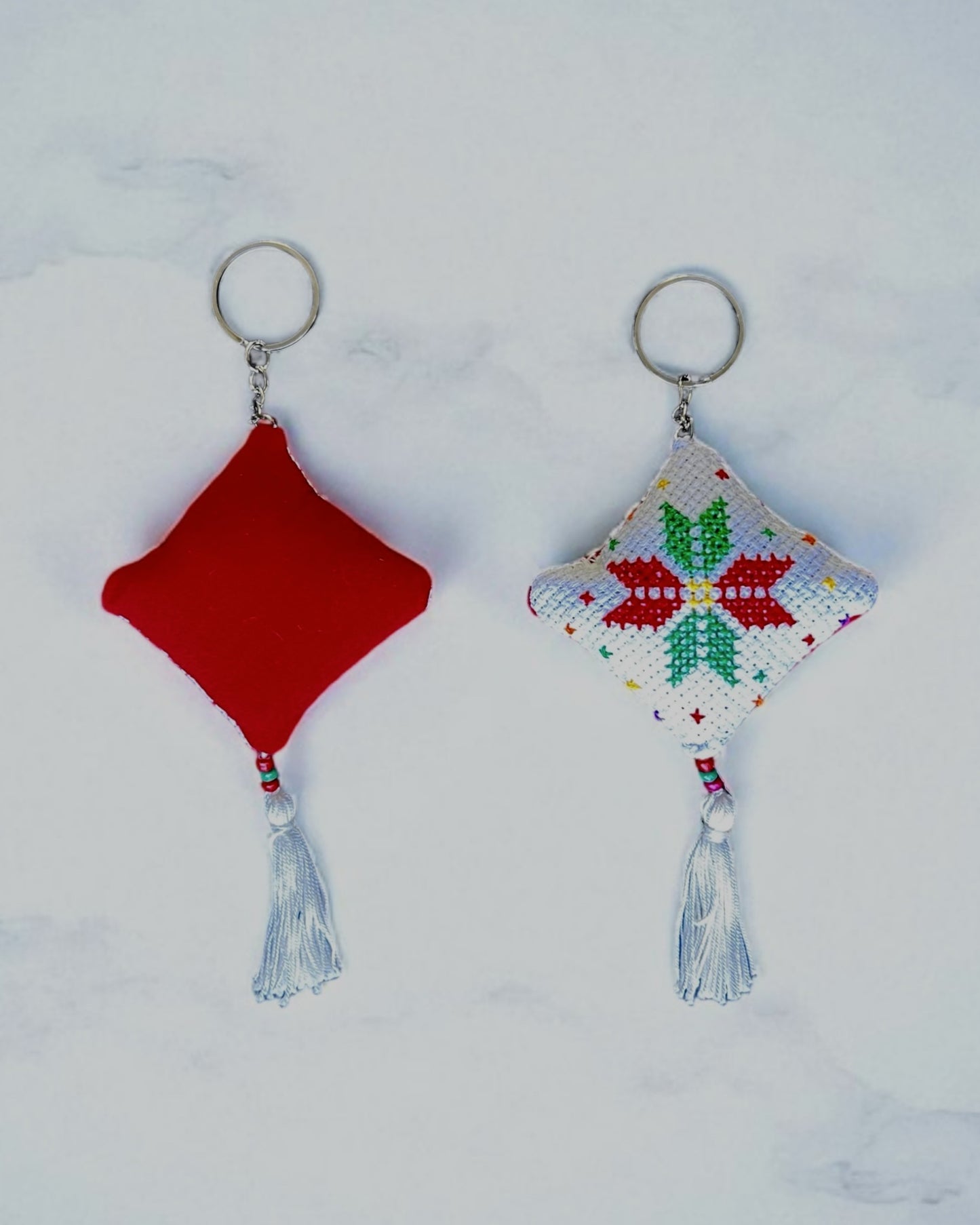 Handmade Embroidered (tatreez) Keychain Decorations