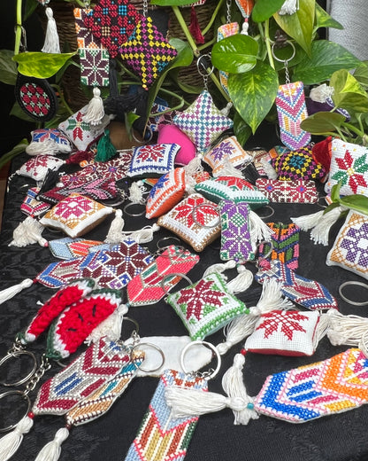 Handmade Embroidered (tatreez) Keychain Decorations