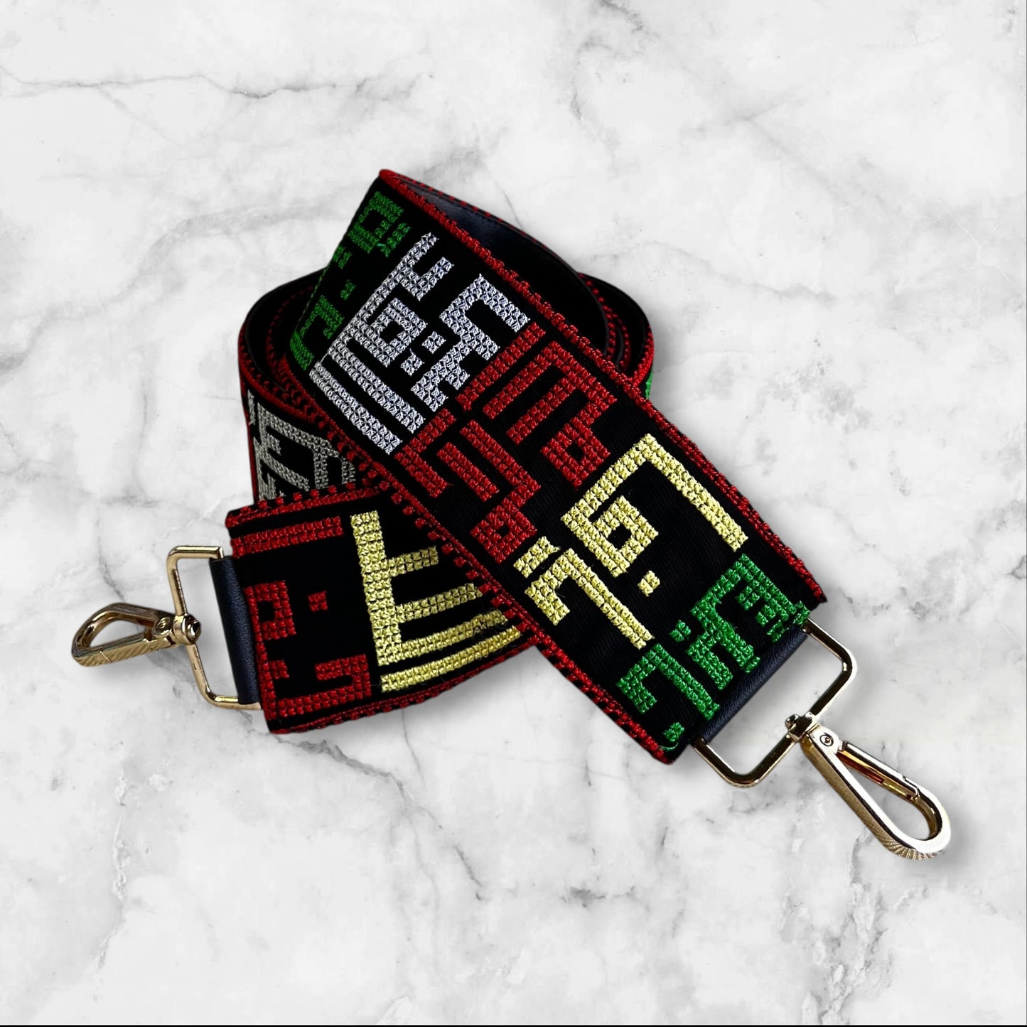 Palestinian Embroidered (Tatreez) Purse Straps