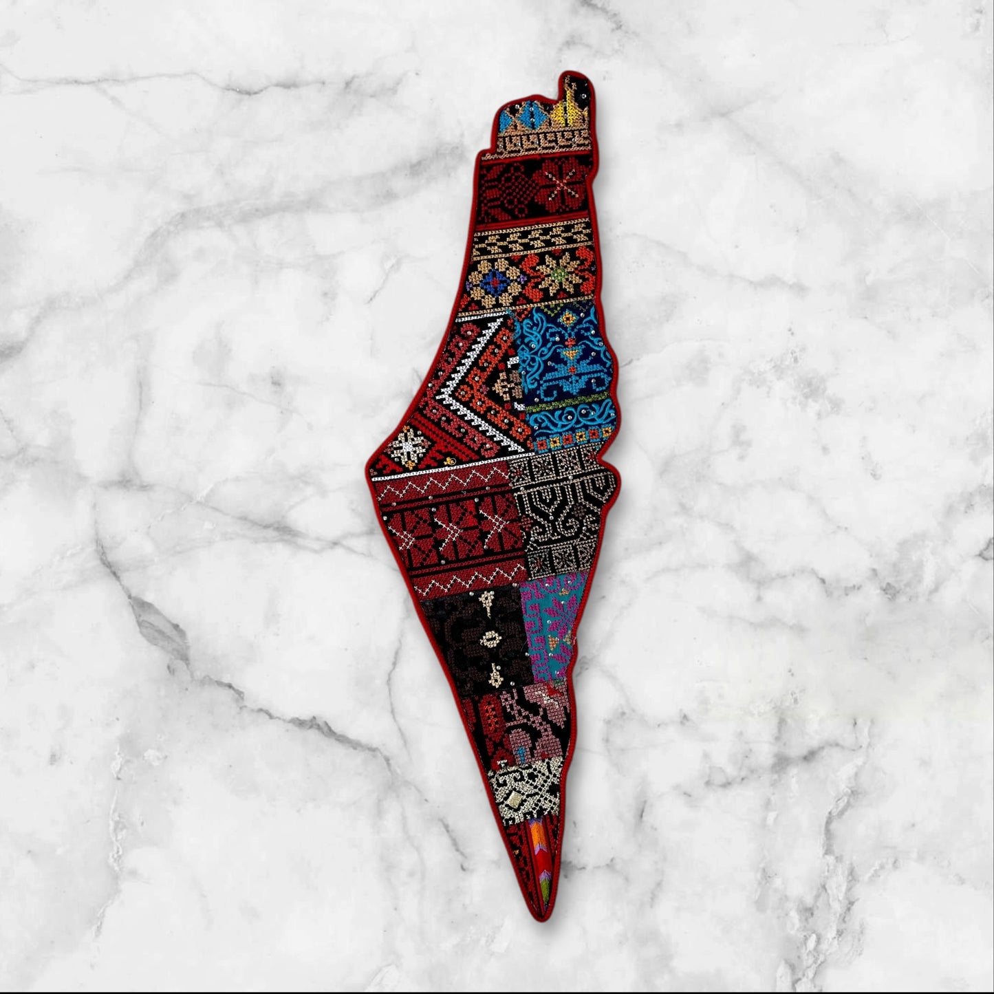 Embroidered Palestine Map Wall Decorations