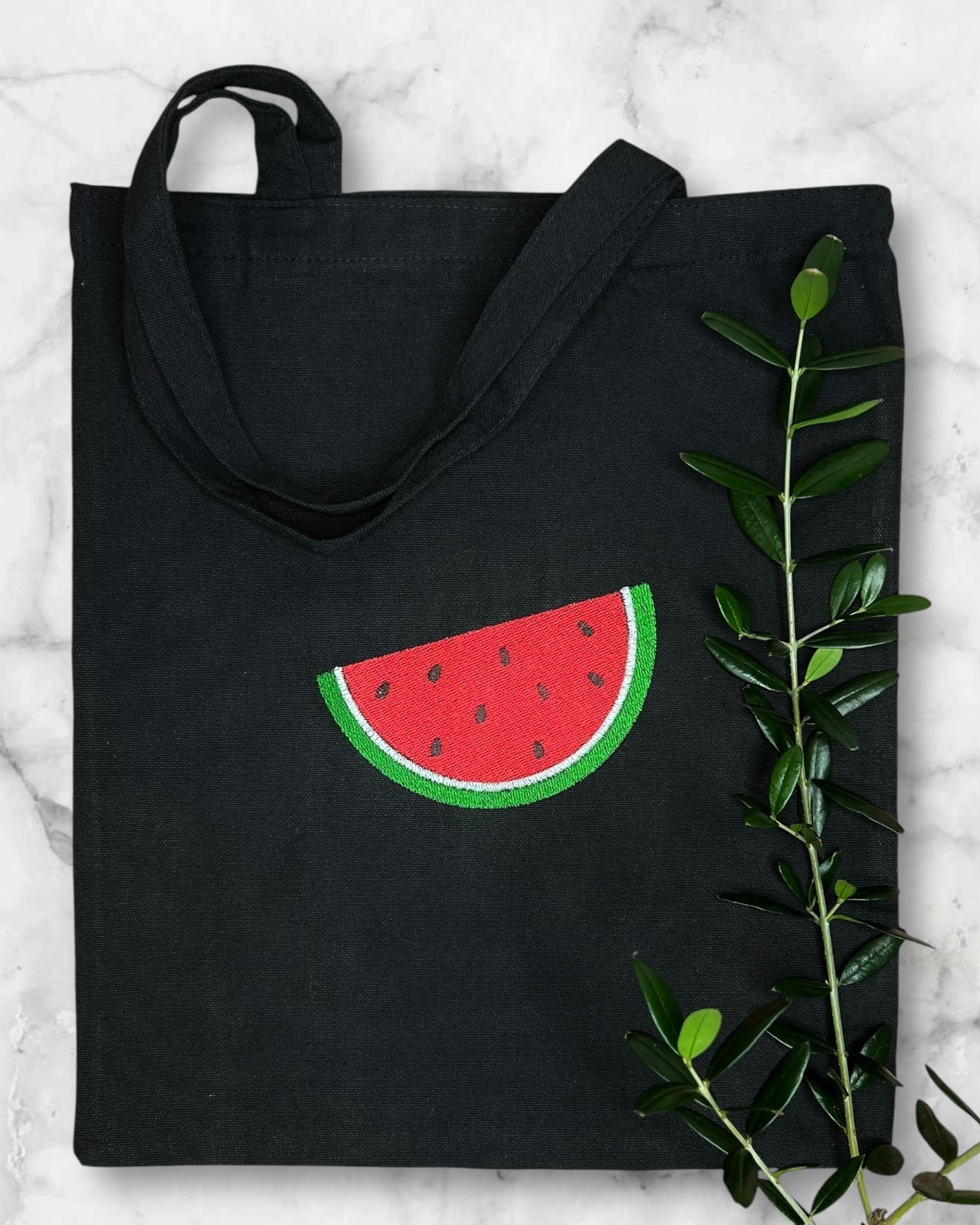 Black Tote Bag with Authentic Palestinian Embroidery