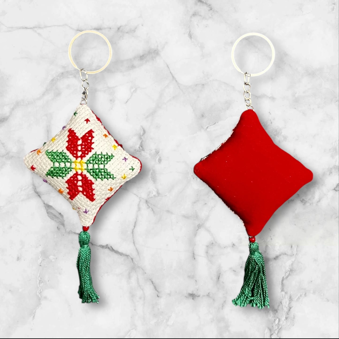 Handmade Embroidered (tatreez) Keychain Decorations