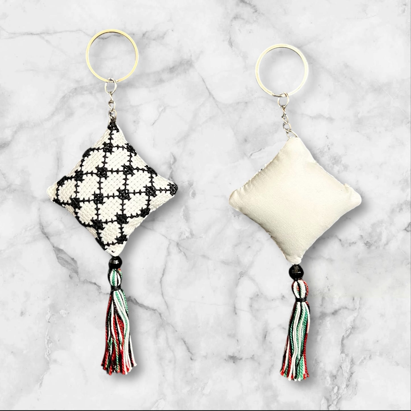 Handmade Embroidered (tatreez) Keychain Decorations