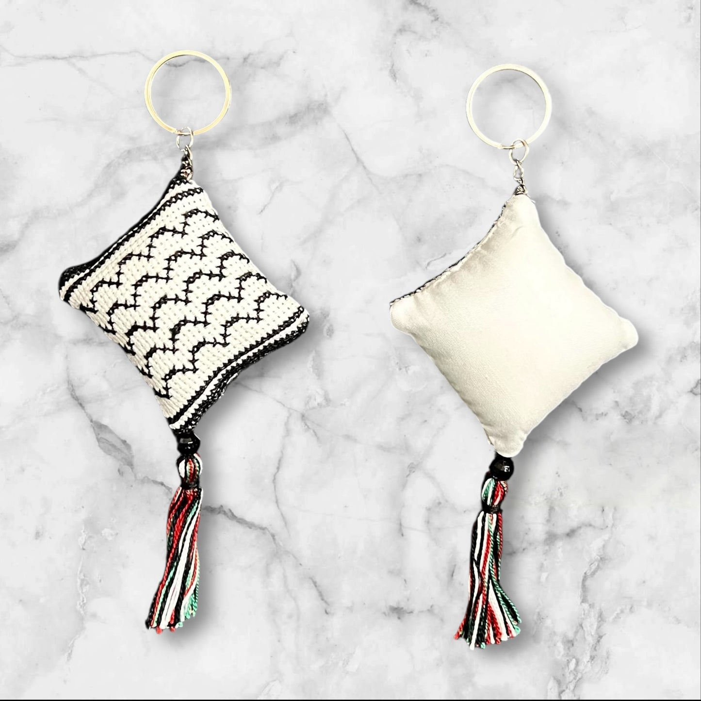 Handmade Embroidered (tatreez) Keychain Decorations