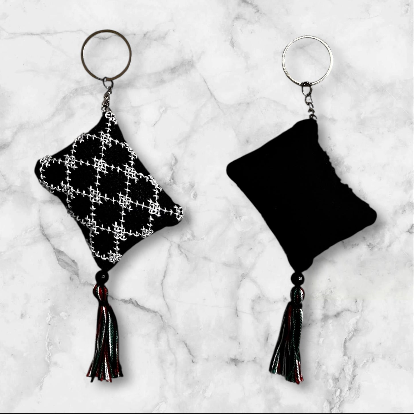 Handmade Embroidered (tatreez) Keychain Decorations