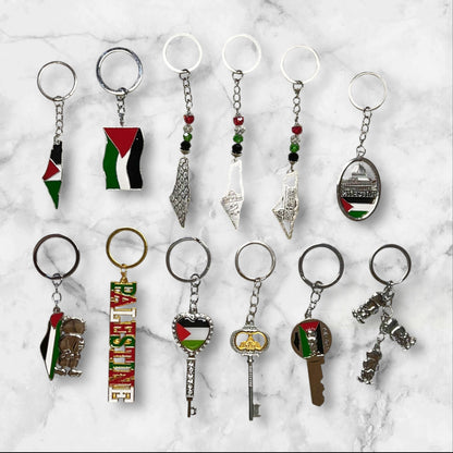 Assorted Palestinian Keychains – Traditional & Cultural Motifs