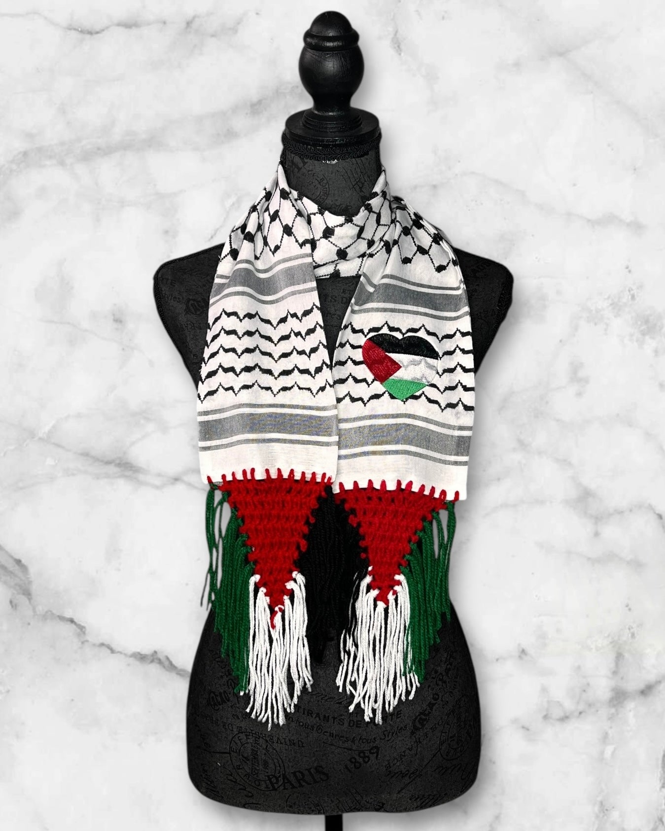 Unique keffiyeh short scarf