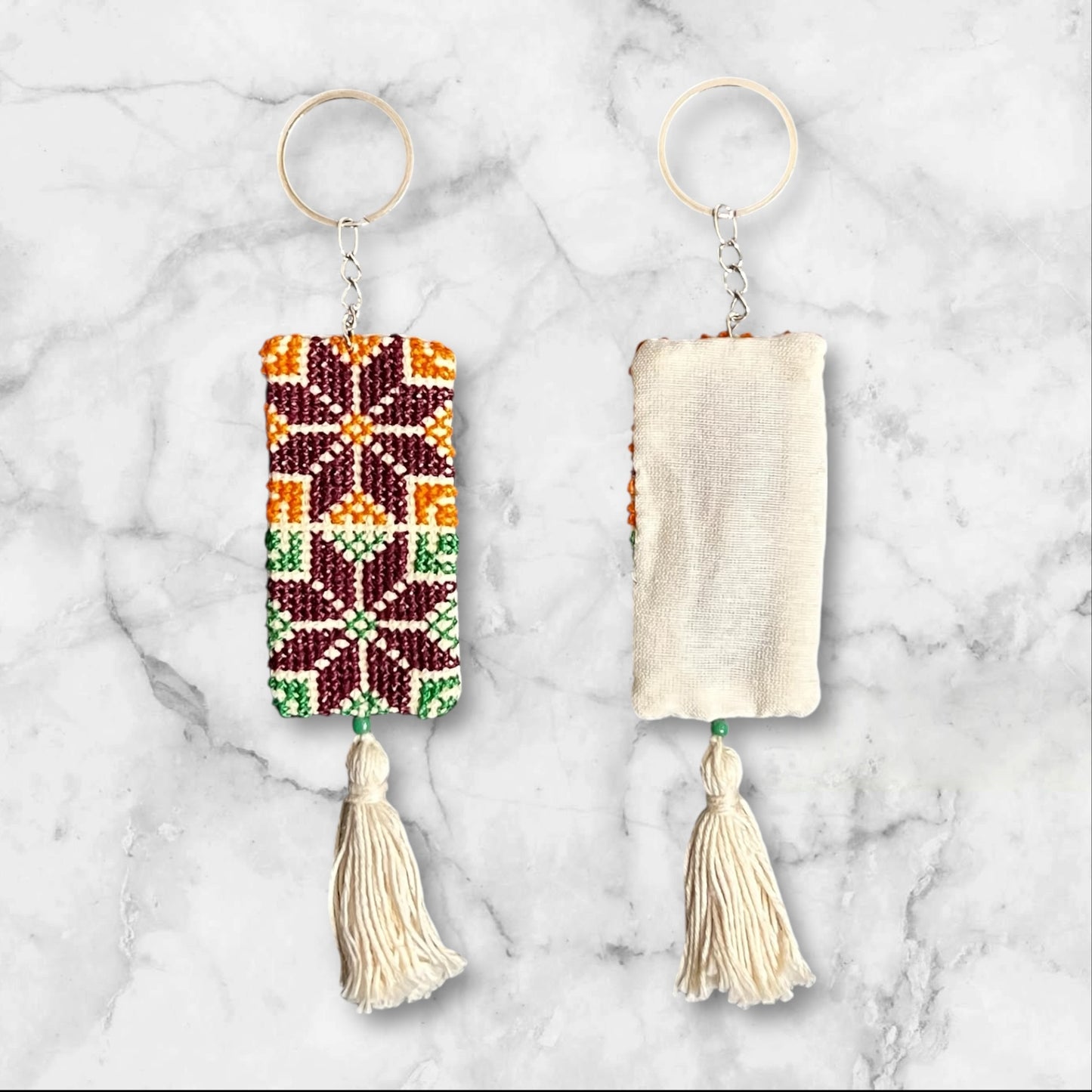 Handmade Embroidered (tatreez) Keychain Decorations