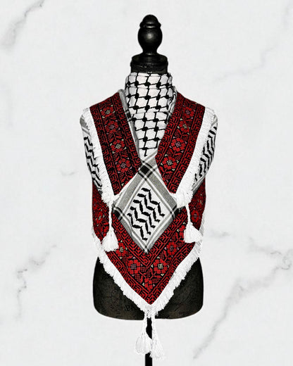 Unique Embroidered (Tatreez) Keffiyehs